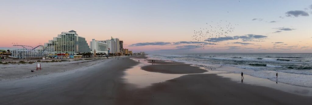 Daytona Beach at sunset